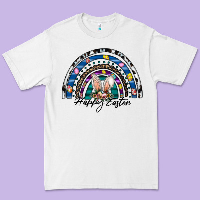 Happy Easter Rainbow Premium Tee Designed By Cowhidedigitalart