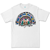 White happy easter rainbow Premium Tee - CowhideDigitalArt