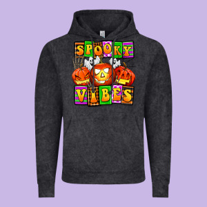 Spooky Vibes Vintage Hoodie Designed By Adodesignshop