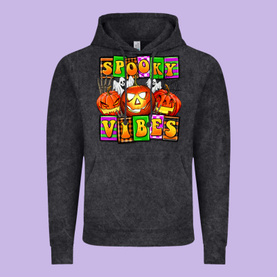 Spooky Vibes Vintage Hoodie Designed By Adodesignshop