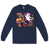 Navy my 1st halloween Long Sleeve Tee - BarkalooDesign