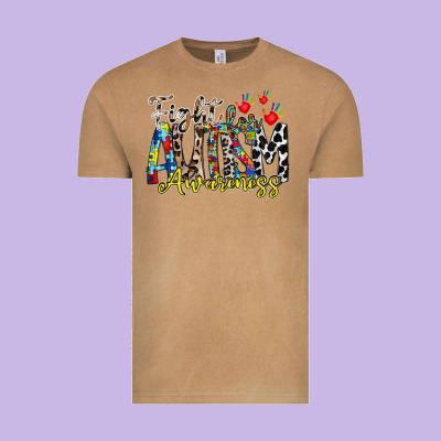 Fight For Autism Awareness Vintage Tee Designed By Racoondesign