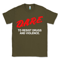 Army Green d a r e anti drugs Classic Tee - DesigneFamous
