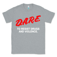 Heather Grey d a r e anti drugs Classic Tee - DesigneFamous