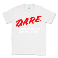 White d a r e anti drugs Classic Tee - DesigneFamous