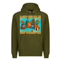 Army Green fall pumpkin tumbler Premium Hoodie - RanaPortraitStore