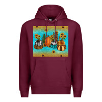 Burgundy fall pumpkin tumbler Premium Hoodie - RanaPortraitStore