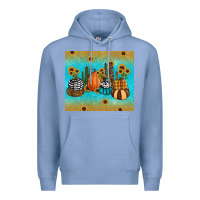 Colony Blue fall pumpkin tumbler Premium Hoodie - RanaPortraitStore