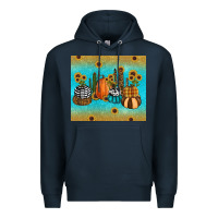 Navy fall pumpkin tumbler Premium Hoodie - RanaPortraitStore