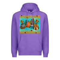 Purple fall pumpkin tumbler Premium Hoodie - RanaPortraitStore