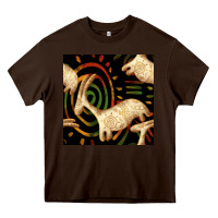 Chocolate Brown african ethnic animal seamless pattern Heavy Core Tee - BundleAndBundleShop