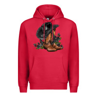 Cardinal black cowgirl  and roses Premium Hoodie - AdoDesignShop