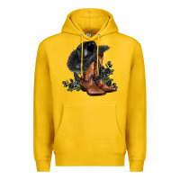 Lemon black cowgirl  and roses Premium Hoodie - AdoDesignShop