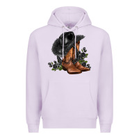 Lilac black cowgirl  and roses Premium Hoodie - AdoDesignShop