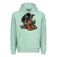 Seafoam black cowgirl  and roses Premium Hoodie - AdoDesignShop
