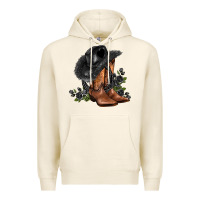 Tofu black cowgirl  and roses Premium Hoodie - AdoDesignShop