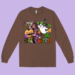 My 1st Halloween Long Sleeve Tee Designed By Barkaloodesign