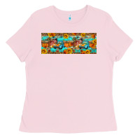 Bubblegum Pink Farm life fall Ladies Tee - Artiststas