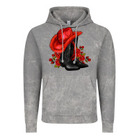 Cloud Rock valentines day cowboy boots red  and roses Vintage Hoodie - AdoDesignShop