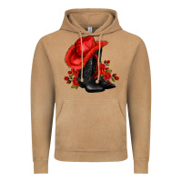 Vintage Camel valentines day cowboy boots red  and roses Vintage Hoodie - AdoDesignShop