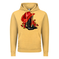 Vintage Mustard valentines day cowboy boots red  and roses Vintage Hoodie - AdoDesignShop