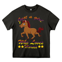 Asphalt Just a girl who loves horses Heavy Core Tee - Bettercallsaul