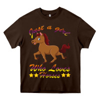 Chocolate Brown Just a girl who loves horses Heavy Core Tee - Bettercallsaul