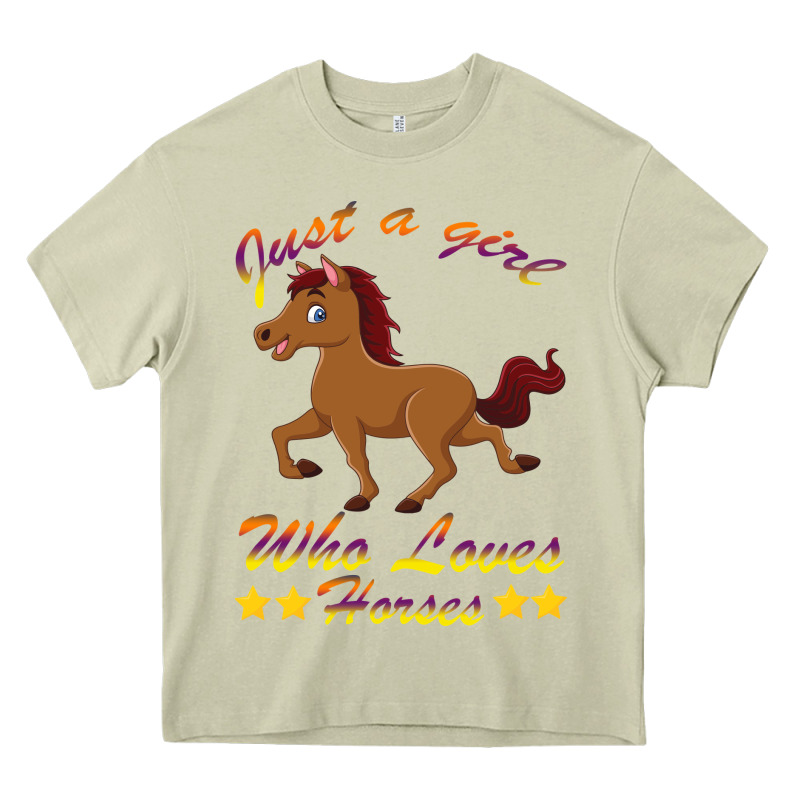 Just A Girl Who Loves Horses Heavy Core Tee by Bettercallsaul | Teevron