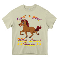 Mossy Just a girl who loves horses Heavy Core Tee - Bettercallsaul