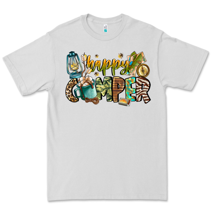 Happy Camper Premium Tee by CowhideDigitalArt | Teevron