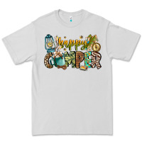 Dove Grey happy camper Premium Tee - CowhideDigitalArt