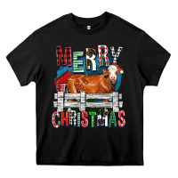 Black merry christmas simmental cow Heavy Core Tee - FaDigitalArtStudio
