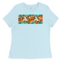 Baby Blue Goat Family Fall Ladies Tee - Artiststas