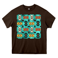 Chocolate Brown native american aztec seamless pattern 3 Heavy Core Tee - BundleAndBundleShop