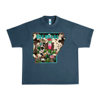 Midnight Navy arkansas map Urban Heavy Tee - RacoonDesign