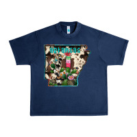 Navy arkansas map Urban Heavy Tee - RacoonDesign