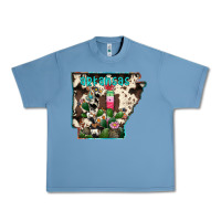 Pebble Blue arkansas map Urban Heavy Tee - RacoonDesign