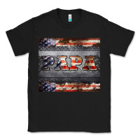 Black papa metal and american flag tumbler Classic Tee - BarkalooDesign
