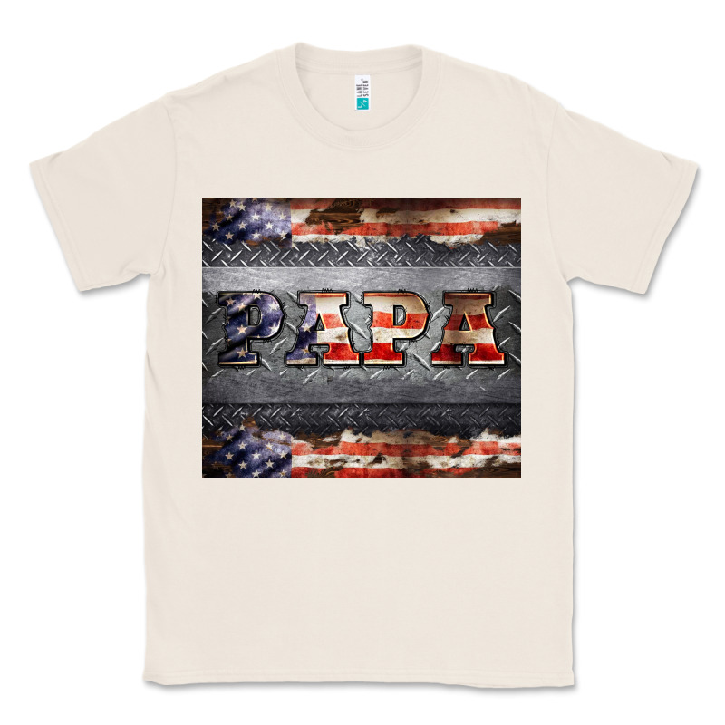 Papa Metal And American Flag Tumbler Classic Tee by BarkalooDesign | Teevron