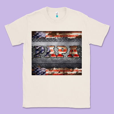Papa Metal And American Flag Tumbler Classic Tee Designed By Barkaloodesign