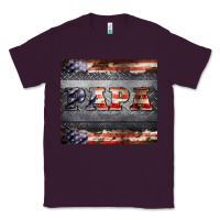 Plum papa metal and american flag tumbler Classic Tee - BarkalooDesign