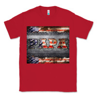 Red papa metal and american flag tumbler Classic Tee - BarkalooDesign