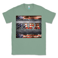 Sage papa metal and american flag tumbler Classic Tee - BarkalooDesign