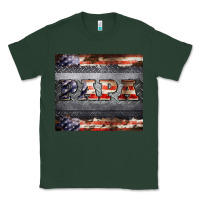 Sports Green papa metal and american flag tumbler Classic Tee - BarkalooDesign