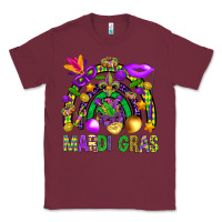 Burgundy Mardi Gras Rainbow Classic Tee - BundleAndBundleShop