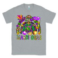 Heather Grey Mardi Gras Rainbow Classic Tee - BundleAndBundleShop