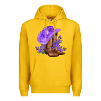 Lemon purple cowgirl  and roses Premium Hoodie - AdoDesignShop