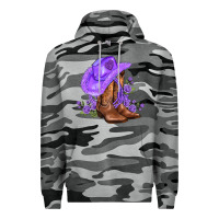 Slate Camo purple cowgirl  and roses Premium Hoodie - AdoDesignShop