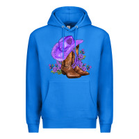 True Royal purple cowgirl  and roses Premium Hoodie - AdoDesignShop