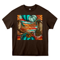 Chocolate Brown western thanksgiving seamless pattern Heavy Core Tee - BundleAndBundleShop